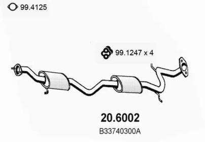 Asso 20.6002 Середній глушник вихлопних газів