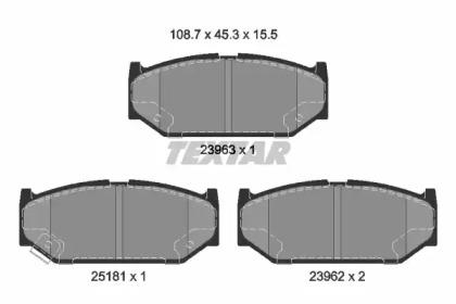 Textar 2396302 Колодки гальмівні Textar 2396302 Колодки гальмівні