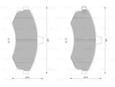 Bosch 0 986 AB1 023 Brake pads