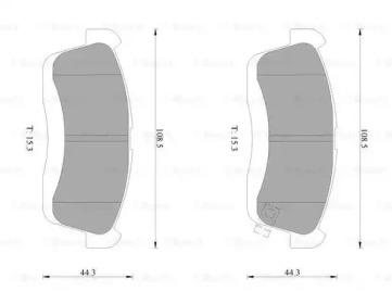 Bosch 0 986 AB1 030 Brake pads