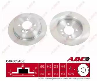 ABE C4K005ABE Brake disc ABE C4K005ABE Brake disc