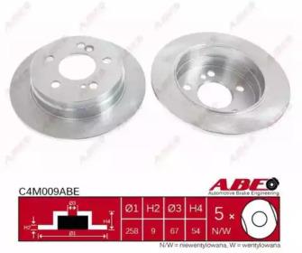 ABE C4M009ABE Диск гальмівний ABE C4M009ABE Диск гальмівний