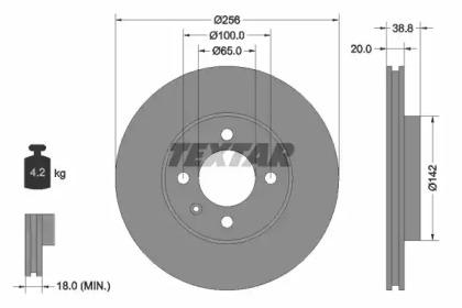 Textar 92036803 Brake disc Textar 92036803 Brake disc