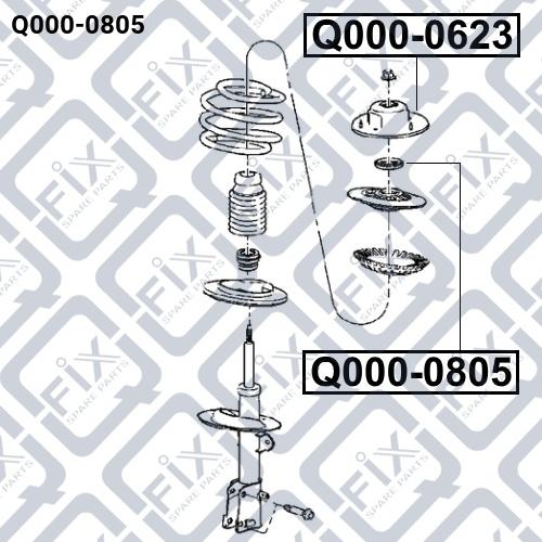 Q-FIX Q000-0805 Подшипник опоры амортизатора