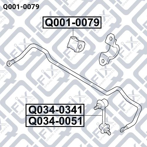 Q-FIX Q001-0079 Втулка стабілізатора Q-FIX Q001-0079 Втулка стабілізатора