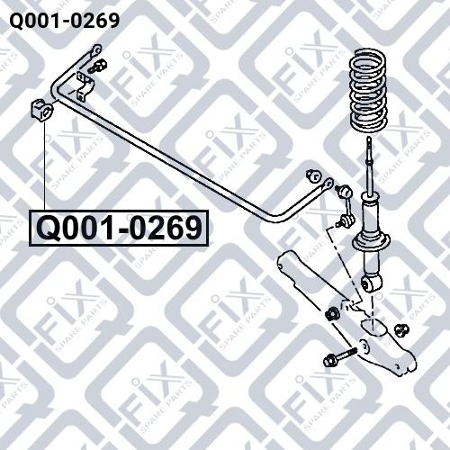 Q-FIX Q001-0269 Втулка стабілізатора Q-FIX Q001-0269 Втулка стабілізатора