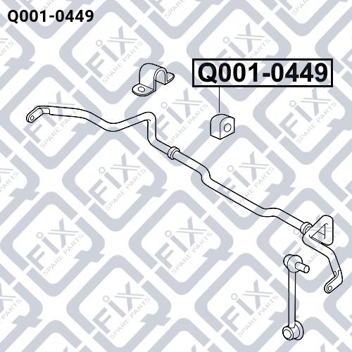 Q-FIX Q001-0449 Втулка стабілізатора Q-FIX Q001-0449 Втулка стабілізатора