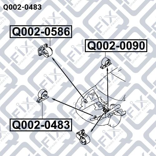 Q-FIX Q0020483 Опора двигуна, КПП