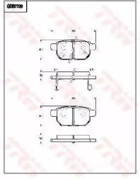 TRW GDB7729 Brake pads