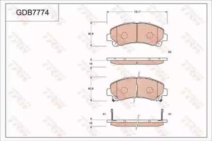 TRW GDB7774 Brake pads TRW GDB7774 Brake pads