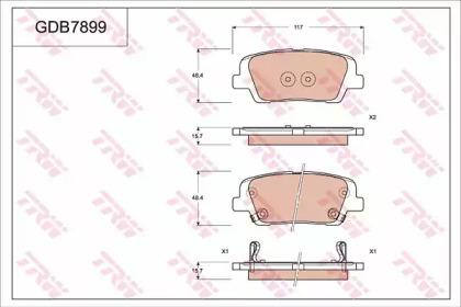 TRW GDB7899 Brake pads TRW GDB7899 Brake pads