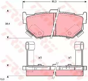 TRW GDB884 Колодки гальмівні TRW GDB884 Колодки гальмівні