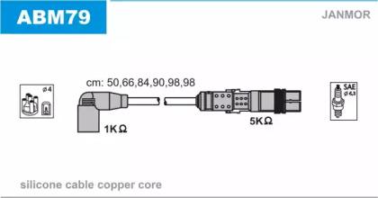 Janmor ABM79 Дроти високовольтні системи запалювання Janmor ABM79 Дроти високовольтні системи запалювання