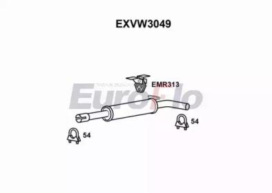 Euroflo EXVW3049 Muffler assy front