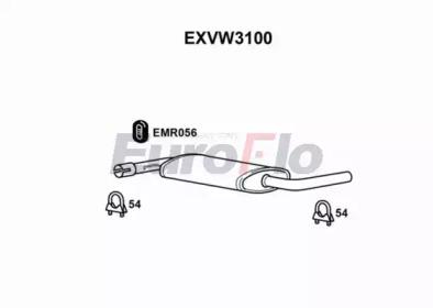 Euroflo EXVW3100 Muffler assy front Euroflo EXVW3100 Muffler assy front