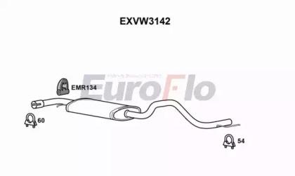 Euroflo EXVW3142 Muffler assy front