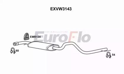 Euroflo EXVW3143 Muffler assy front Euroflo EXVW3143 Muffler assy front