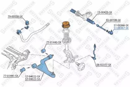 Stellox 51-00367-SX End assy tie rod steering