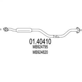 MTS 01.40410 Випускна труба відпрацьованих газів MTS 01.40410 Випускна труба відпрацьованих газів