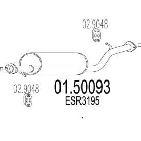 MTS 01.50093 Muffler assy front MTS 01.50093 Muffler assy front