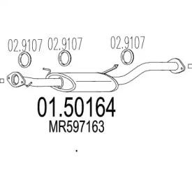 MTS 01.50164 Muffler assy front
