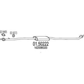 MTS 01.50222 Muffler assy front