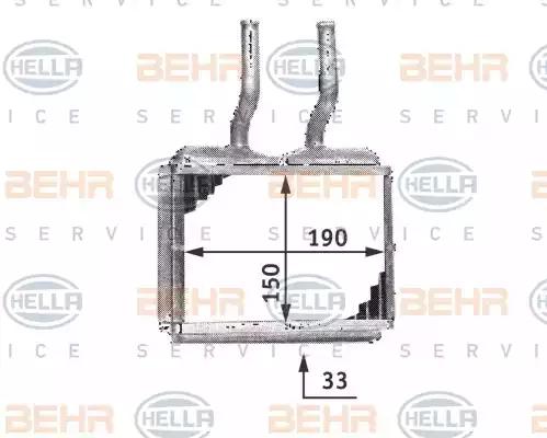 Hella 8FH 351 313-021 Радіатор обігрівача салону Hella 8FH 351 313-021 Радіатор обігрівача салону