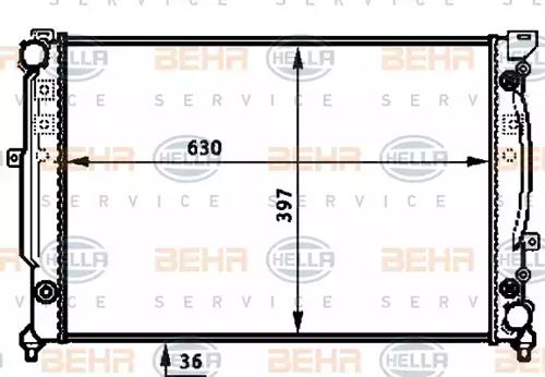 Hella 8MK 376 720-601 Радіатор
