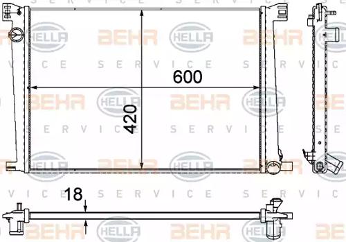 Hella 8MK 376 754-591 Радіатор