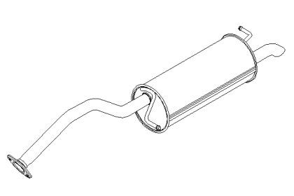 Klarius TY682J Глушник вихлопних газів кінцевий Klarius TY682J Глушник вихлопних газів кінцевий