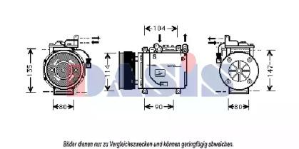 AKS Dasis 850805N Компресор кондиціонера AKS Dasis 850805N Компресор кондиціонера