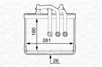 Magneti Marelli 350218334000 Радіатор пічки Magneti Marelli 350218334000 Радіатор пічки