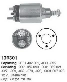 Cargo 130301 Втягуюче реле стартера Cargo 130301 Втягуюче реле стартера