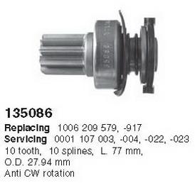 Cargo 135086 Бендикс стартера