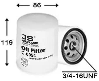 Js Asakashi C0054 Фільтр масляний