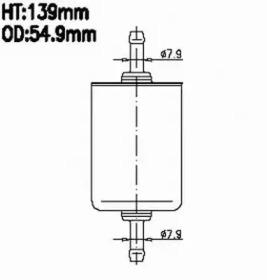 Js Asakashi FS516J Fuel filter