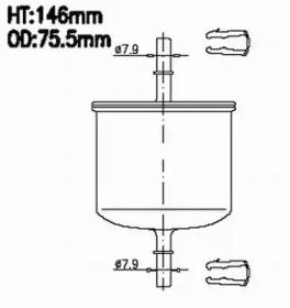 Js Asakashi FS800M Фільтр паливний