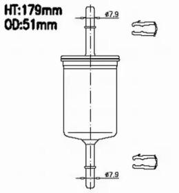 Js Asakashi FS986M Фільтр паливний