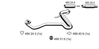 Ernst 330473 Випускна труба відпрацьованих газів Ernst 330473 Випускна труба відпрацьованих газів