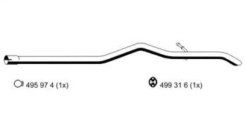 Ernst 330510 Exhaust pipe Ernst 330510 Exhaust pipe