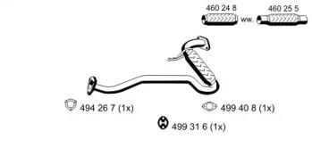 Ernst 330596 Випускна труба відпрацьованих газів Ernst 330596 Випускна труба відпрацьованих газів