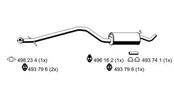 Ernst 331135 Muffler assy front Ernst 331135 Muffler assy front