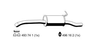 Ernst 331166 Глушник вихлопних газів кінцевий Ernst 331166 Глушник вихлопних газів кінцевий