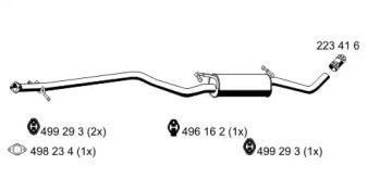 Ernst 331234 Muffler assy front Ernst 331234 Muffler assy front
