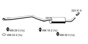 Ernst 331258 Середній глушник вихлопних газів Ernst 331258 Середній глушник вихлопних газів