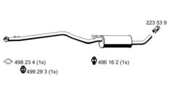 Ernst 331289 Muffler assy front Ernst 331289 Muffler assy front