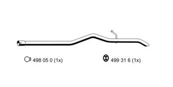 Ernst 331401 Випускна труба відпрацьованих газів Ernst 331401 Випускна труба відпрацьованих газів