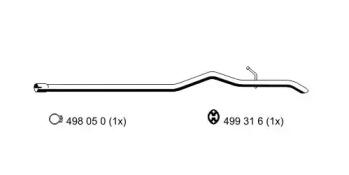 Ernst 331418 Exhaust pipe Ernst 331418 Exhaust pipe
