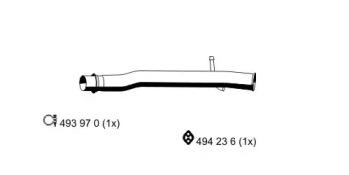 Ernst 331531 Випускна труба відпрацьованих газів Ernst 331531 Випускна труба відпрацьованих газів