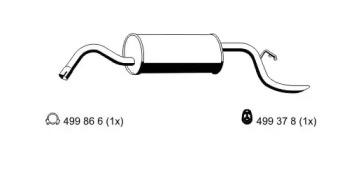 Ernst 332118 Глушник вихлопних газів кінцевий Ernst 332118 Глушник вихлопних газів кінцевий